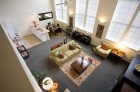 Granby Mills aerial view of the open concept lower level floor plan