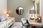 Bedroom with home work or student study space