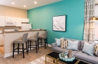 Combined kitchen and dining space