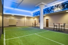 Indoor badminton court