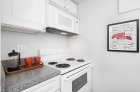 White appliances and cabinets kitchen
