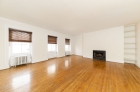 Living space with fireplace and built-in shelving