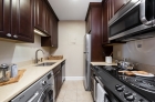 Galley kitchen with top-tier amenities