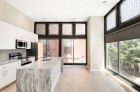 Open concept kitchen with natural light