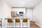 Kitchen island with dining chairs