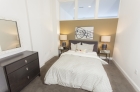 Bedroom with unique architectural features