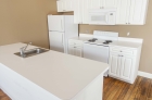 Kitchen island with stainless steel sink